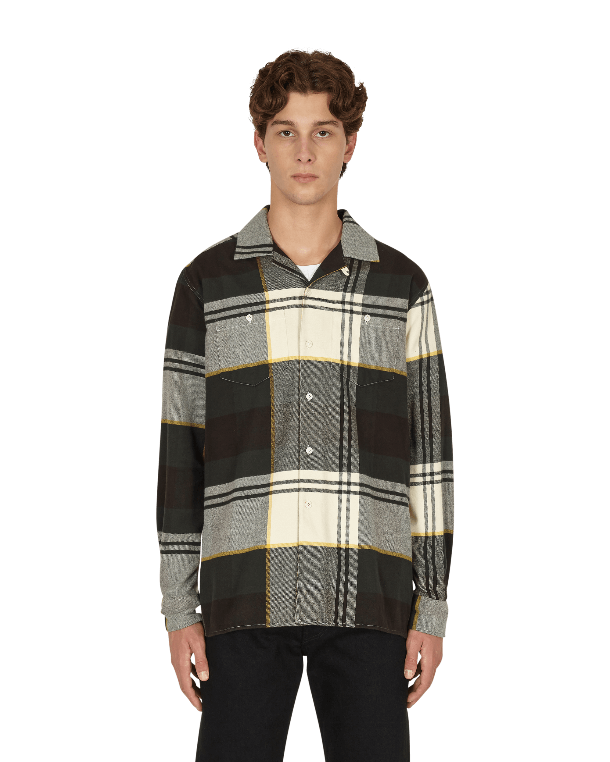 Noah Plaid Lightweight Brown/Green/White Plaid Shirts Longsleeve S020FW21 BGW