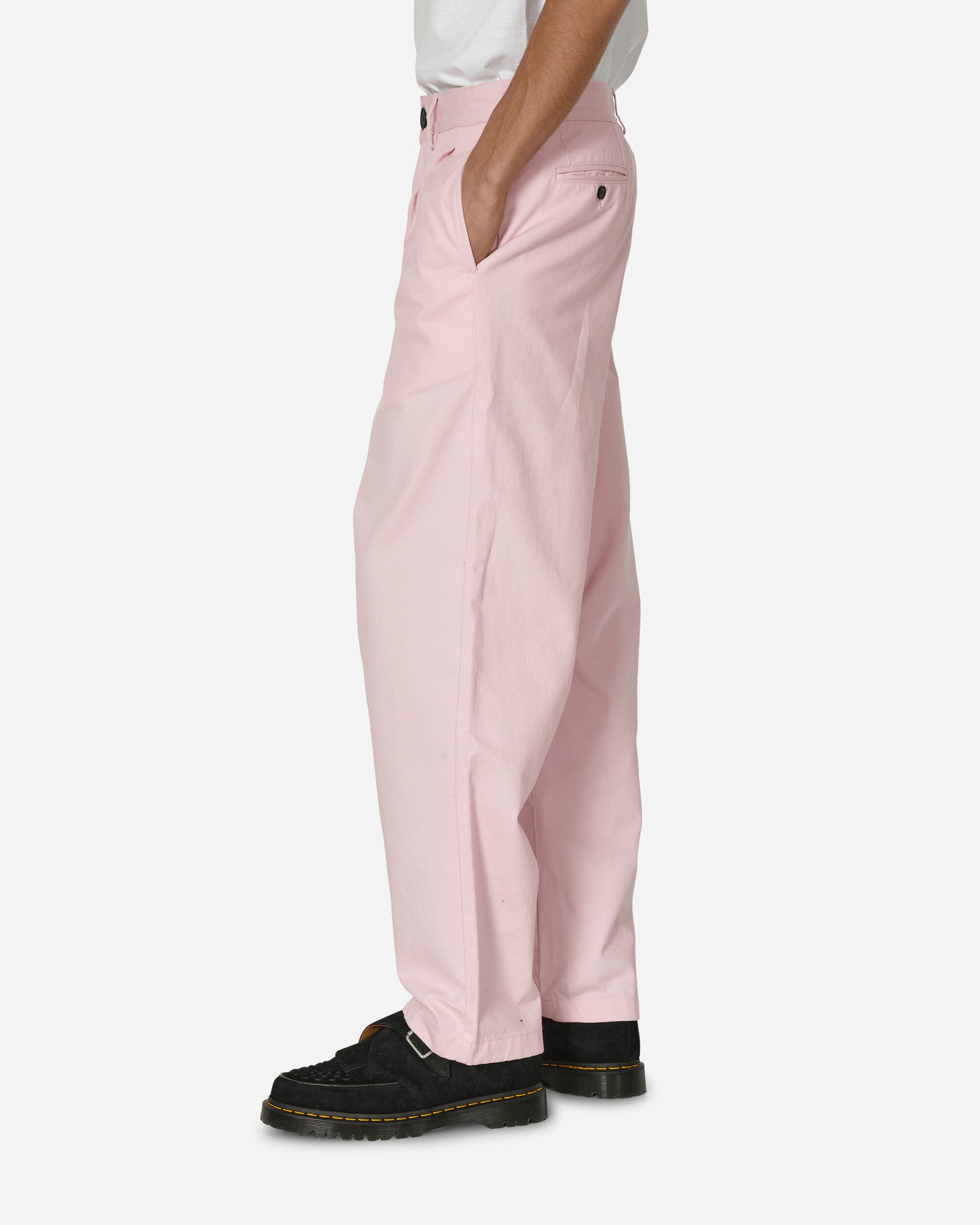 Noah Twill Double-Pleat Pants Pink Pants Trousers P095SS24 PNK