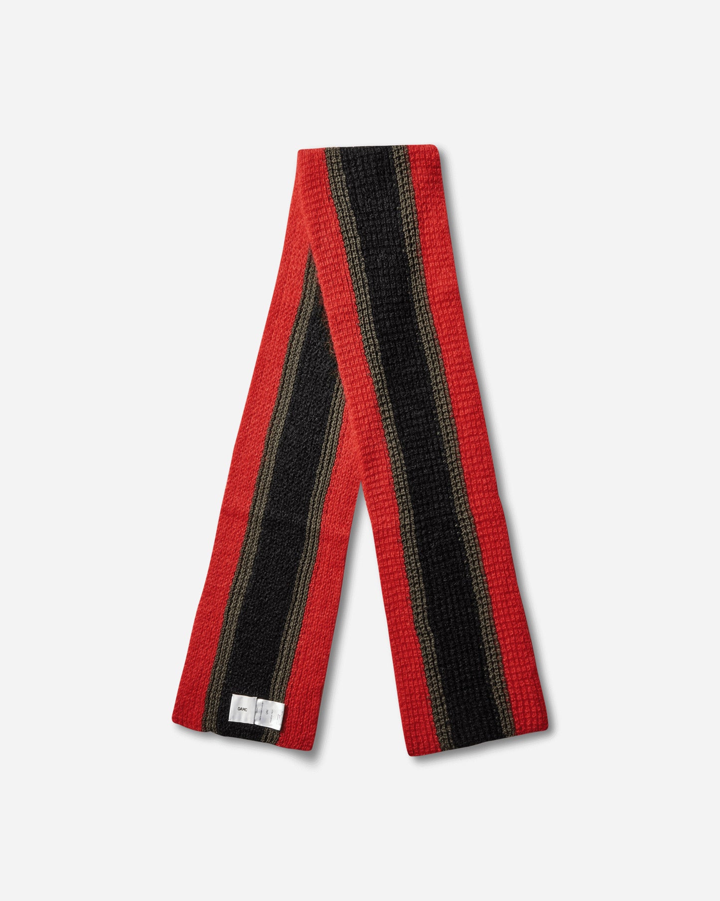 OAMC Red/Black/Green Chunky Knitted Scarf Red MULTI Gloves and Scarves Scarves and Warmneck OAF5XA02AP-FL003 B01