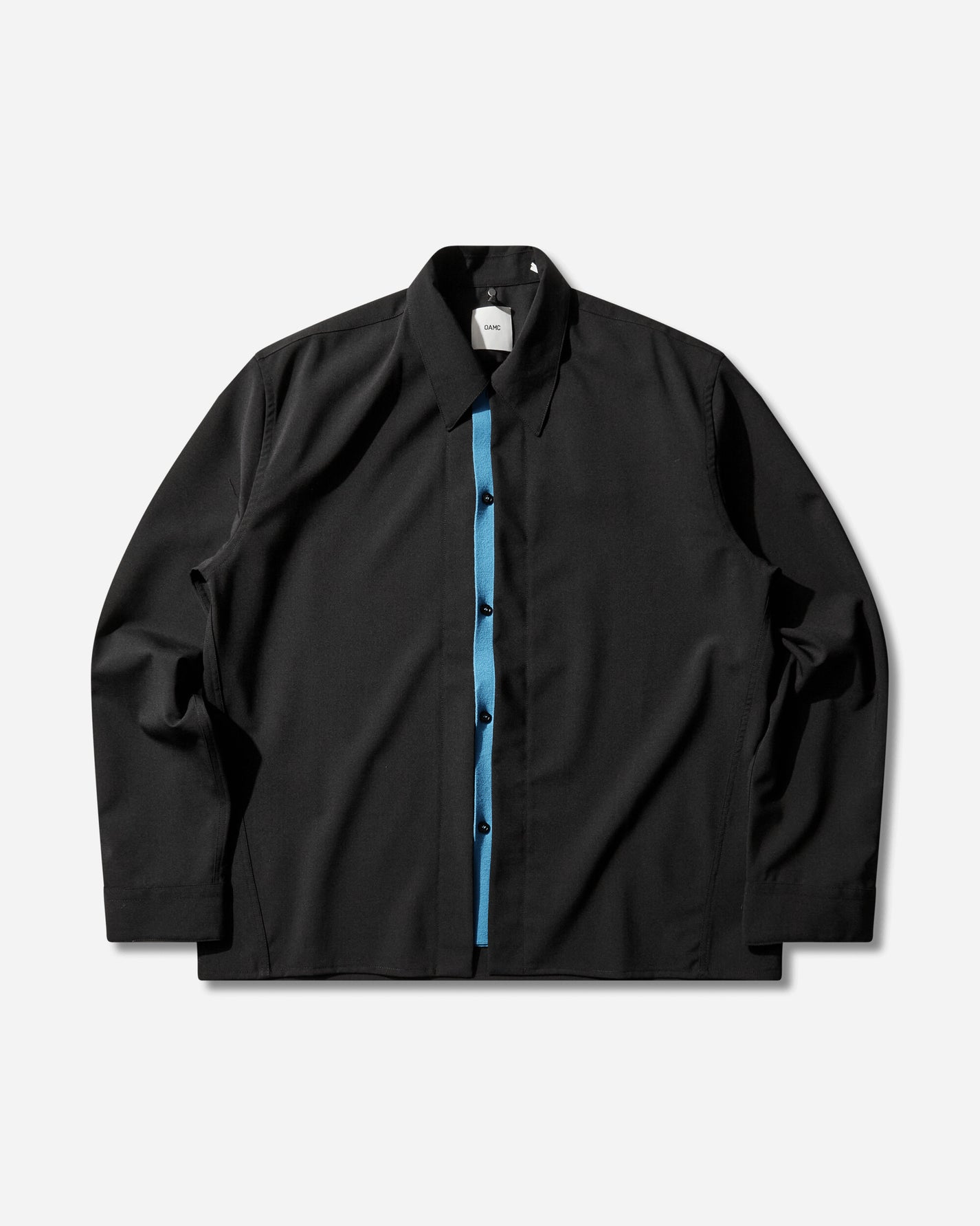 OAMC Black Wool Shirt With Double Opening BLACK Shirts Longsleeve Shirt OAF5MS11BP-T1859 999