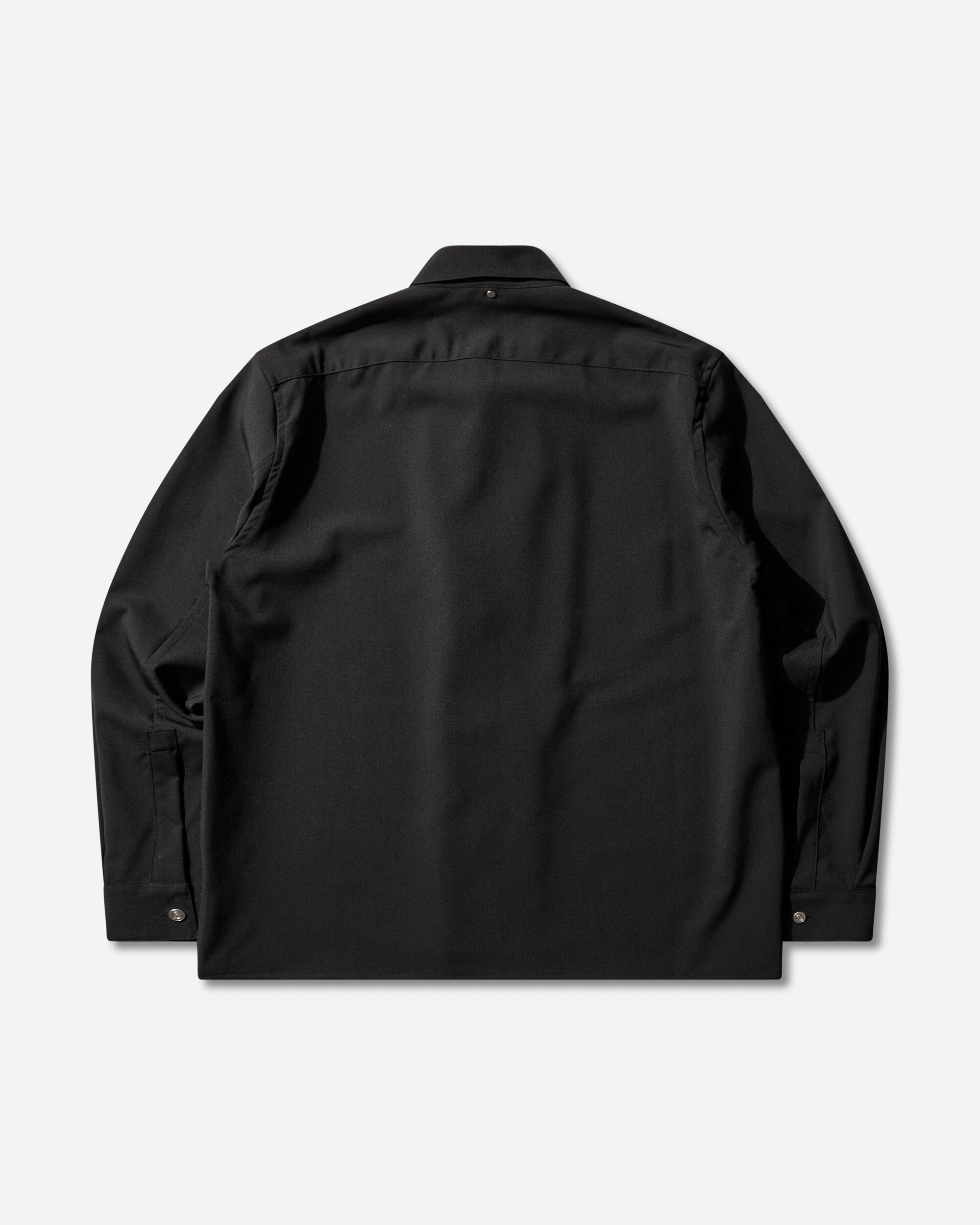 OAMC Black Wool Shirt With Double Opening BLACK Shirts Longsleeve Shirt OAF5MS11BP-T1859 999