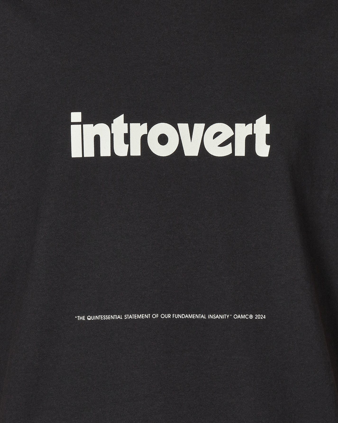 OAMC Introvert T-Shirt Black T-Shirts Shortsleeve 24E28OAJ17 001