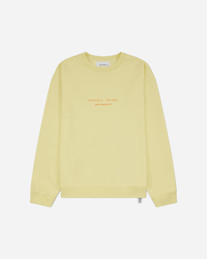 OAMC Peacemaker Loose Fit Crewneck Landart 02 Print Light Yellow Sweatshirts Crewneck PCM2ON01CFT00214 14