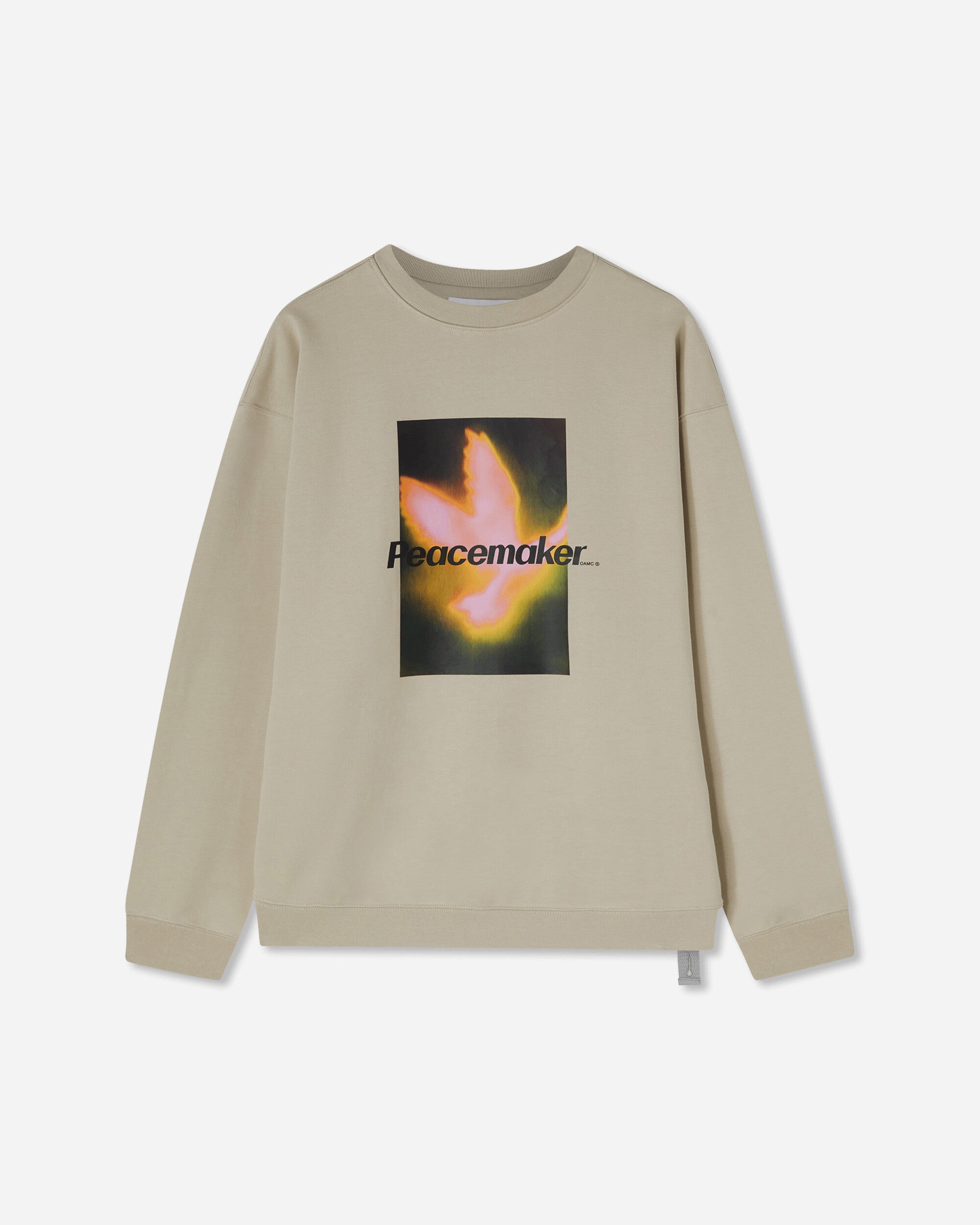 OAMC Peacemaker Peacemaker Bird Loose Fit Crewneck Sand Sweatshirts Crewneck PCM1ON01HFT001004 SAND