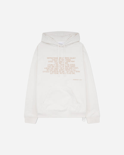 OAMC Peacemaker Hoodie  Stencil Print White Sweatshirts Hoodies PCM3OH01DFT001001 WHITE