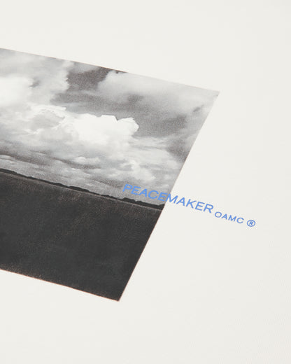 OAMC Peacemaker Loose Fit Hoodie Star Print White Sweatshirts Hoodies PCM2OH01LFT00201 01