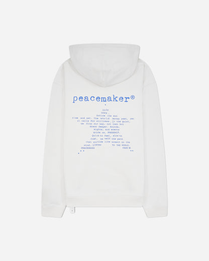 OAMC Peacemaker Loose Fit Hoodie Star Print White Sweatshirts Hoodies PCM2OH01LFT00201 01