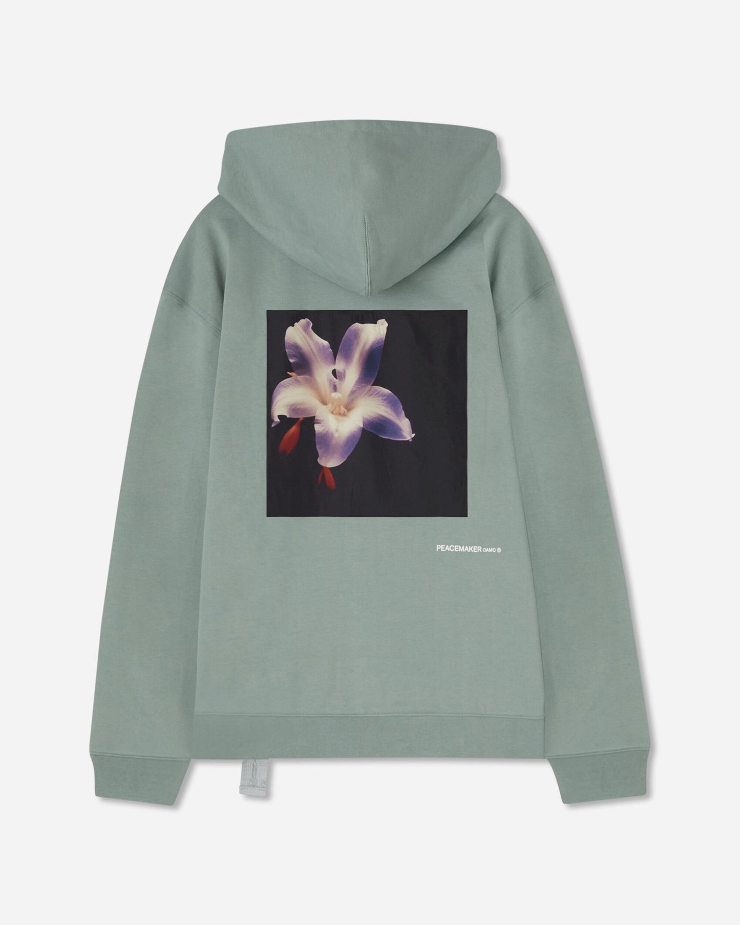 OAMC Peacemaker Peacemaker Flower Loose Fit Hoodie Sage Green Sweatshirts Hoodies PCM1OH01GFT001050 SGRN