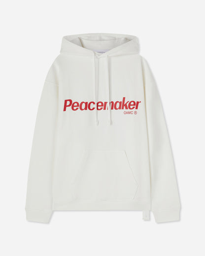 OAMC Peacemaker Peacemaker Flower Loose Fit Hoodie Snow White Sweatshirts Hoodies PCM1OH01GFT001002 WHT