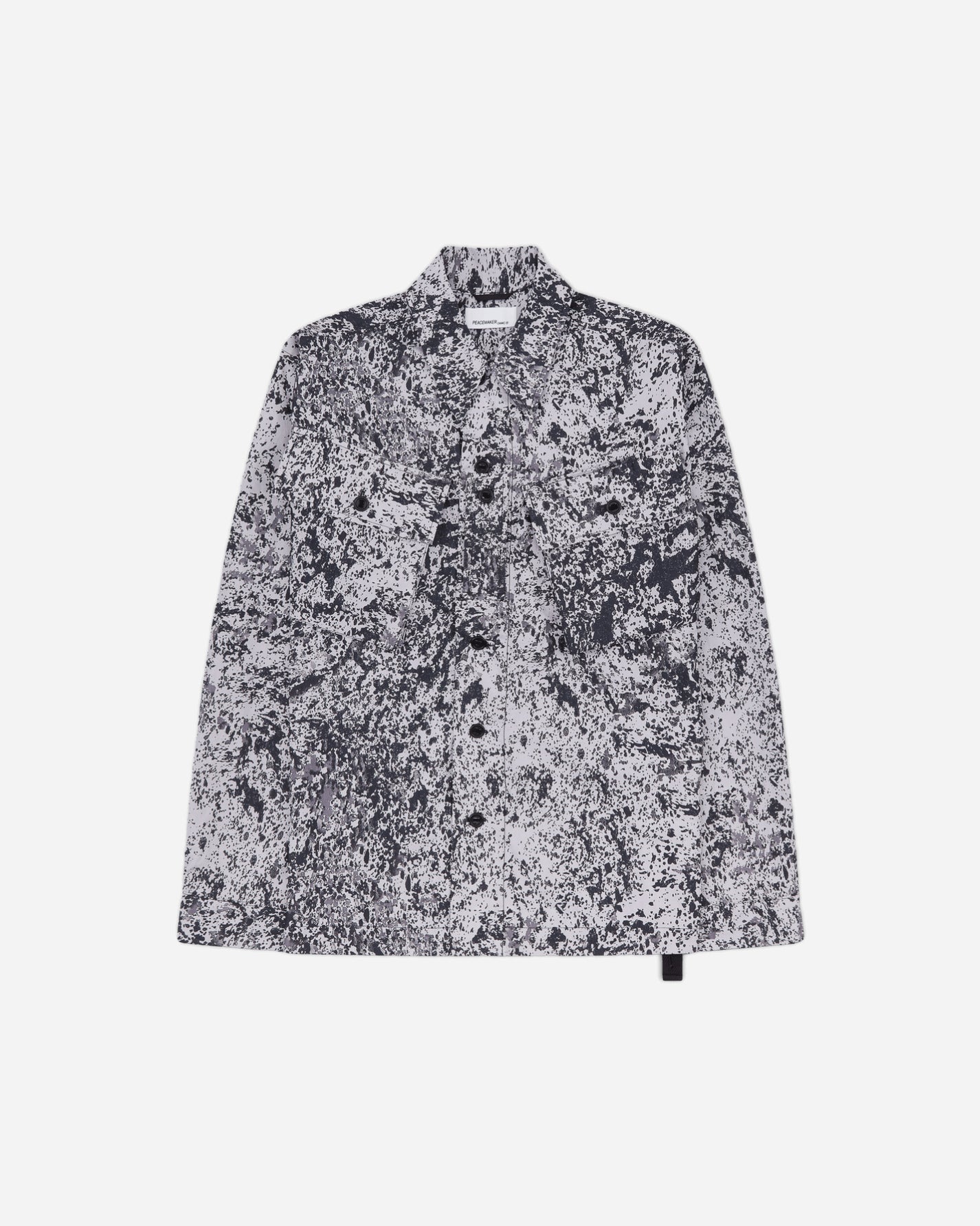 OAMC Peacemaker Military Cargo Shirt Ash All Over Print Shirts Longsleeve Shirt PCM3OS15ACO018S01 ASH ALL OVER PRINT