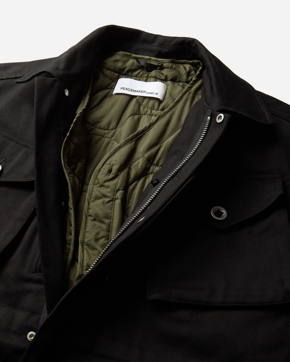 OAMC Peacemaker Military New Parka Black Coats and Jackets Parka Jackets PCM4OJ04ACO01699 BLACK