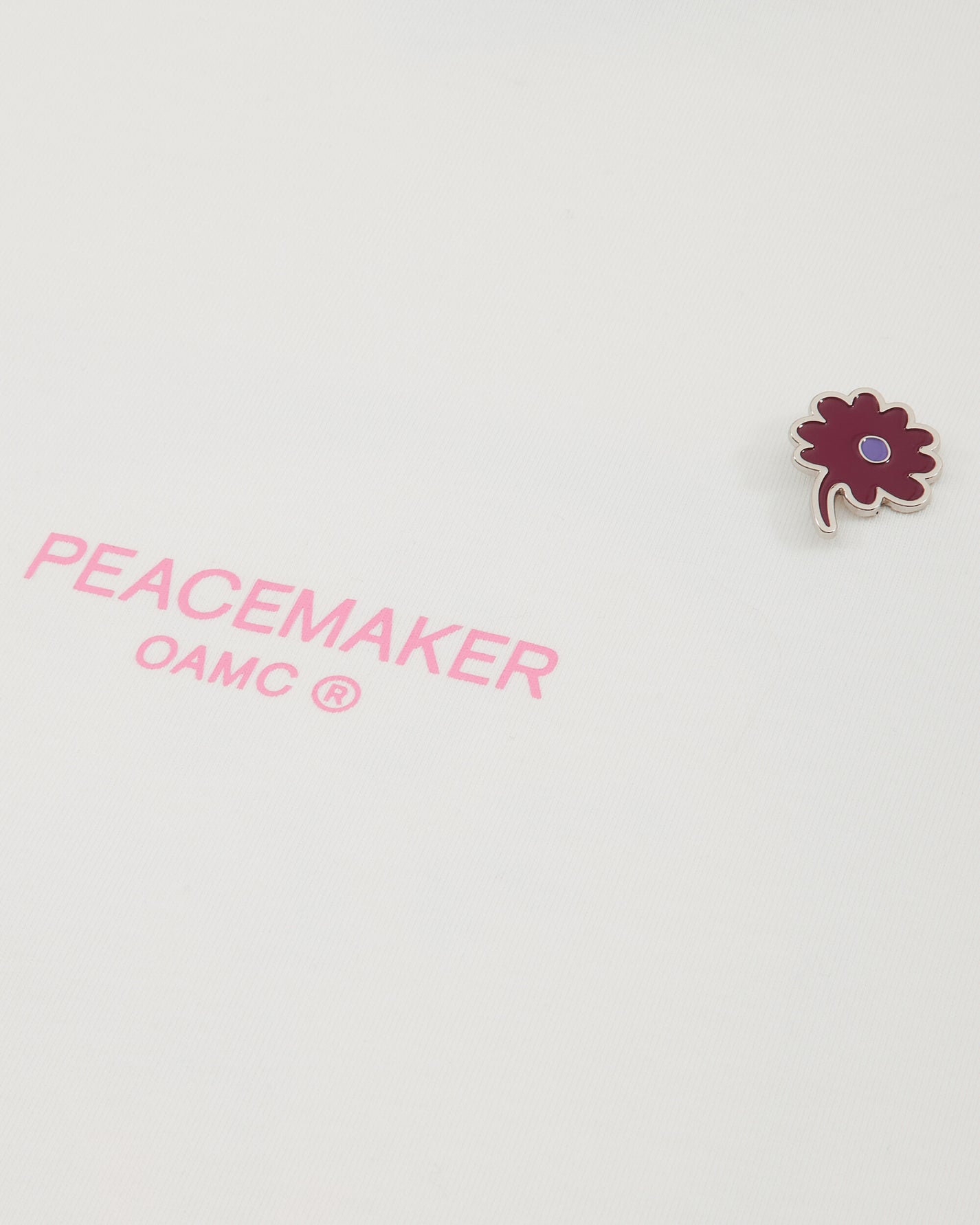 OAMC Peacemaker Hooded Tee Dynamo  Print White T-Shirts Top PCM2OT08HJE00201 01