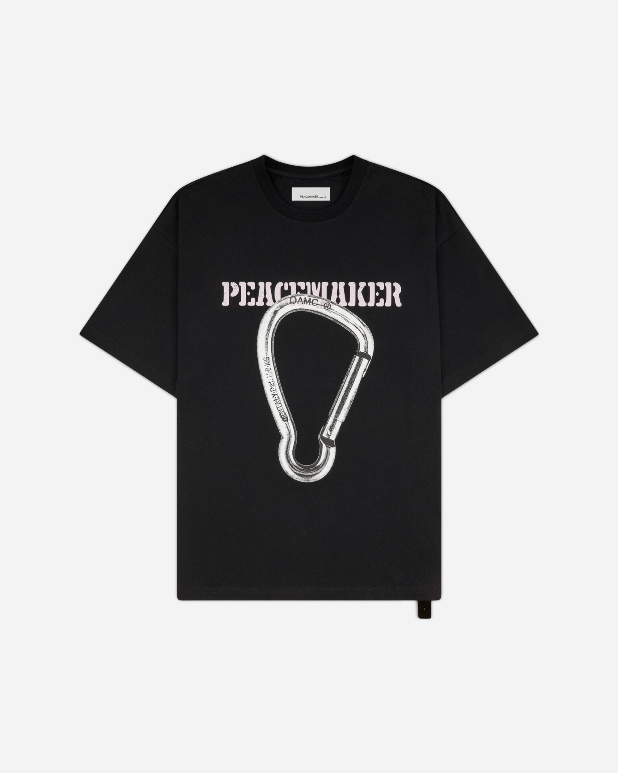 OAMC Peacemaker Loose Fit Tshirt Carabinier  Print Black T-Shirts Top PCM2OT02NJE00299 99
