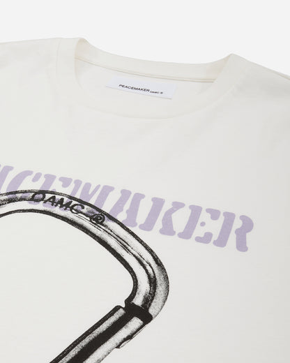 OAMC Peacemaker Loose Fit Tshirt Carabinier  Print White T-Shirts Top PCM2OT02NJE00201 01