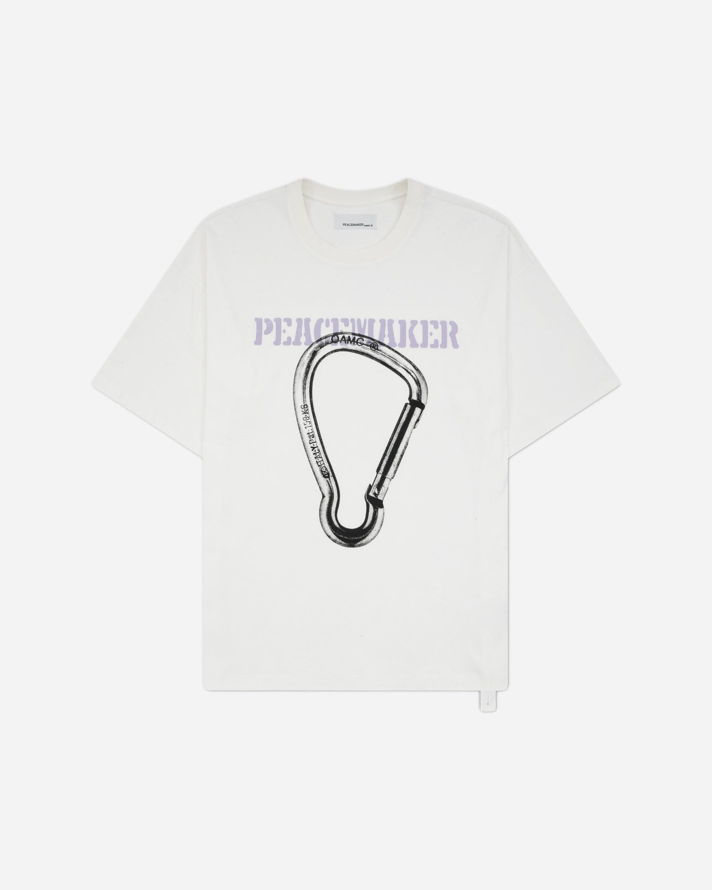 OAMC Peacemaker Loose Fit Tshirt Carabinier  Print White T-Shirts Top PCM2OT02NJE00201 01
