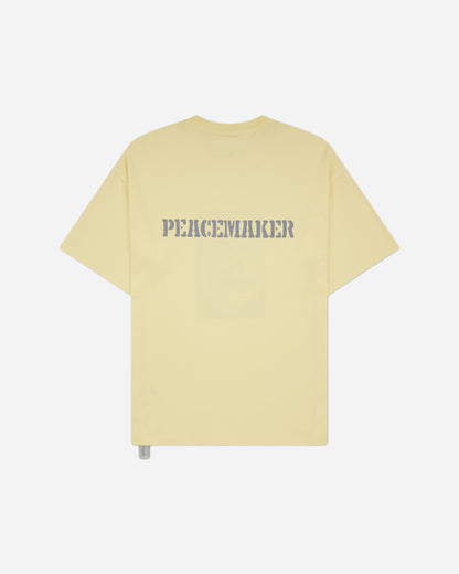 OAMC Peacemaker Loose Fit Tshirt Dynamo  Print Light Yellow T-Shirts Top PCM2OT02HJE00214 14