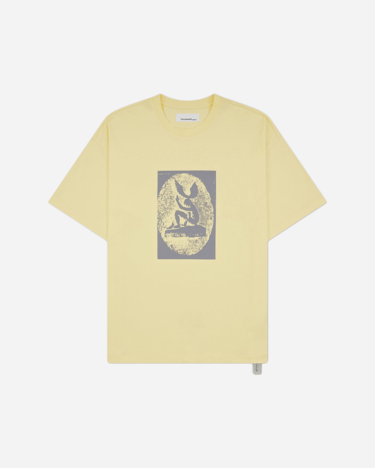 OAMC Peacemaker Loose Fit Tshirt Dynamo  Print Light Yellow T-Shirts Top PCM2OT02HJE00214 14