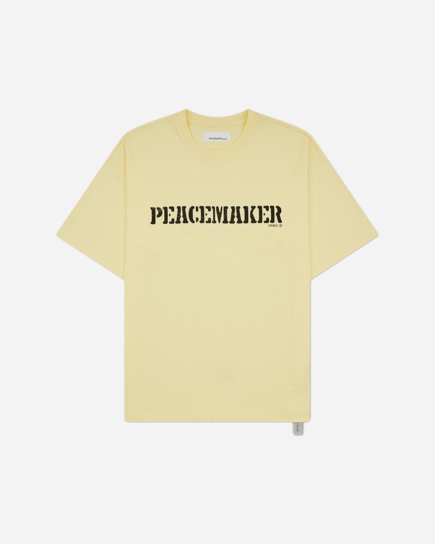 OAMC Peacemaker Loose Fit Tshirt Flowerred  Print Light Yellow T-Shirts Top PCM2OT02MJE00214 14