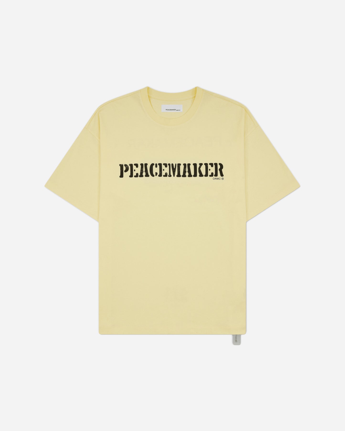 OAMC Peacemaker Loose Fit Tshirt Flowerred  Print Light Yellow T-Shirts Top PCM2OT02MJE00214 14
