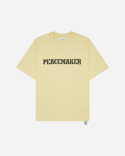 OAMC Peacemaker Loose Fit Tshirt Flowerred  Print Light Yellow T-Shirts Top PCM2OT02MJE00214 14