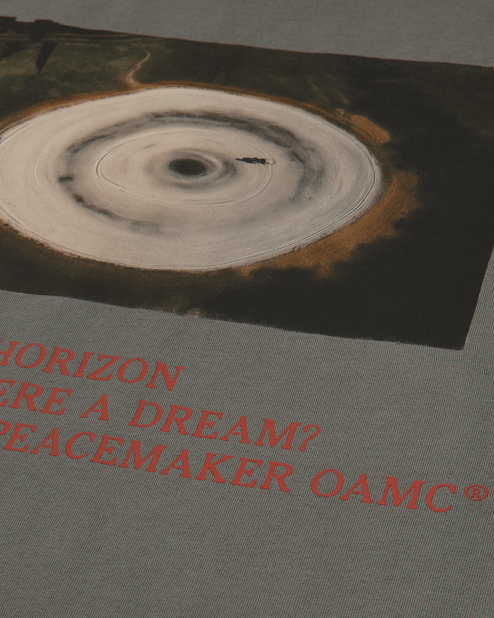 OAMC Peacemaker Loose Fit Tshirt Landart 03  Print Gray T-Shirts Top PCM2OT02DJE00295 95