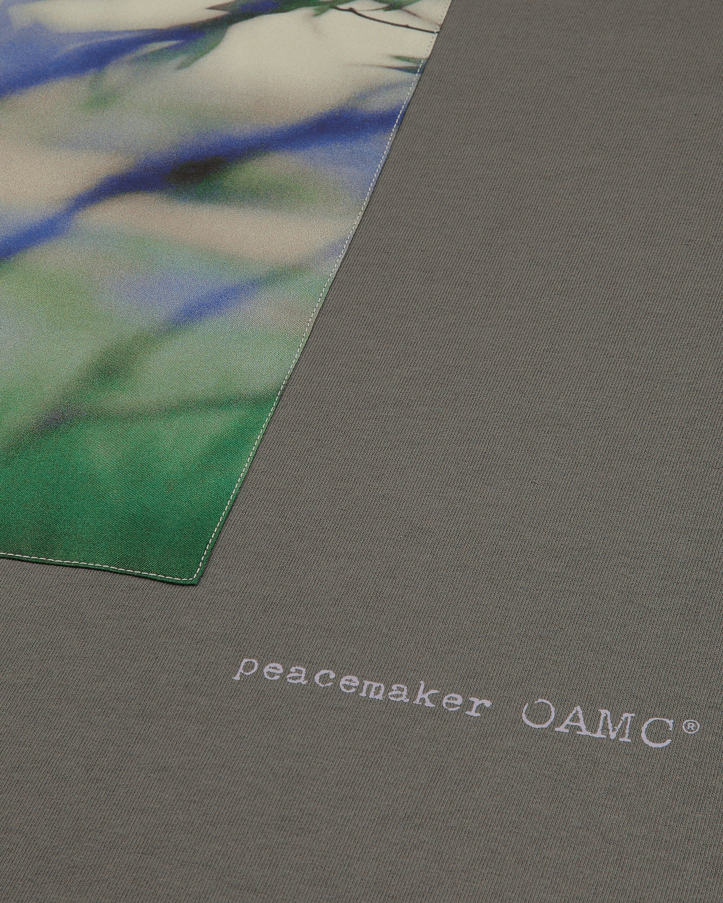 OAMC Peacemaker Loose Fit Tshirt Landart Print Gray T-Shirts Top PCM2OT02BJE00295 95