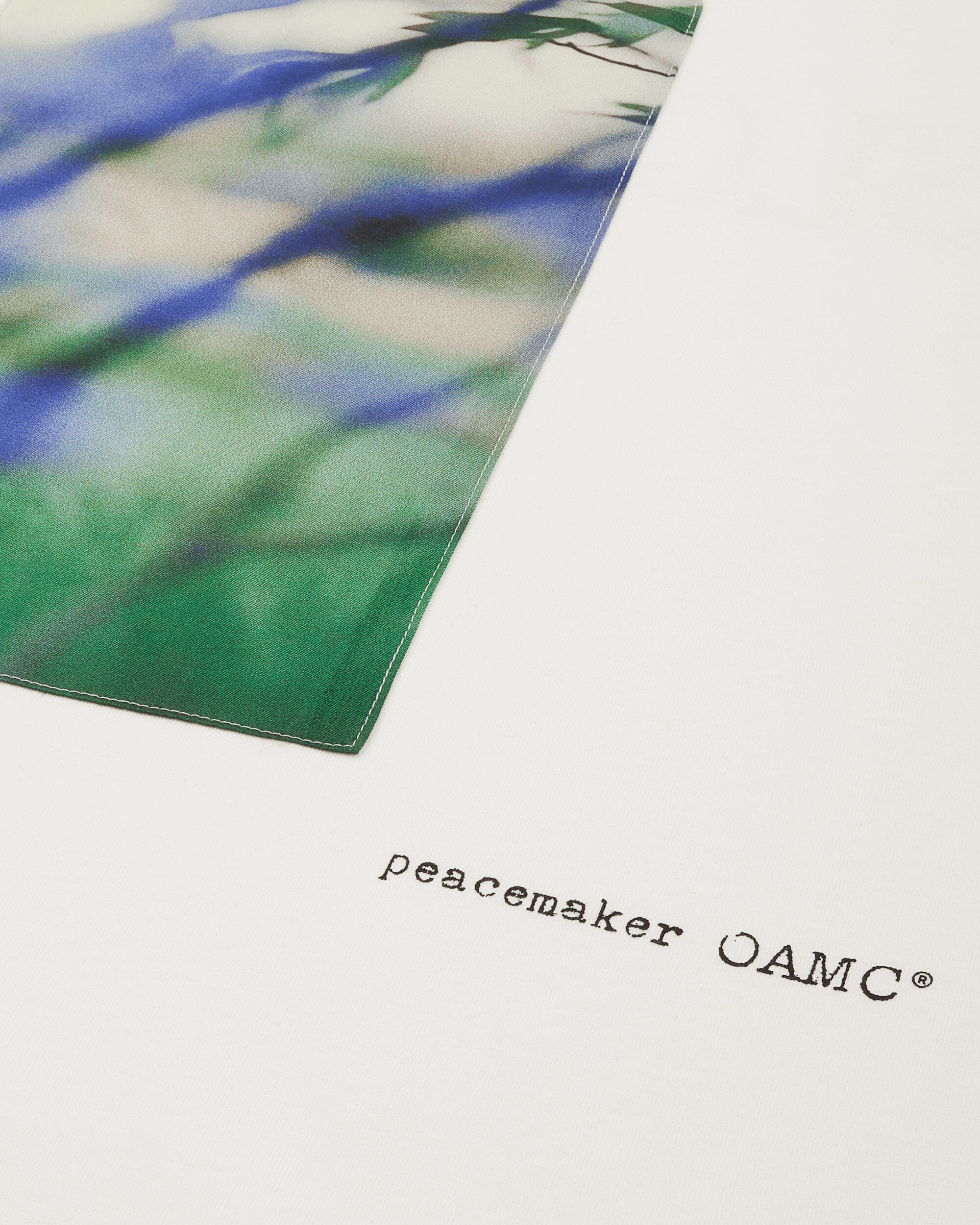 OAMC Peacemaker Loose Fit Tshirt Landart Print White T-Shirts Top PCM2OT02BJE00201 01