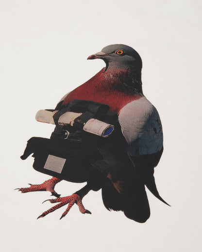 OAMC Peacemaker Loose Fit Tshirt Pigeon Print White T-Shirts Top PCM2OT02AJE00201 01