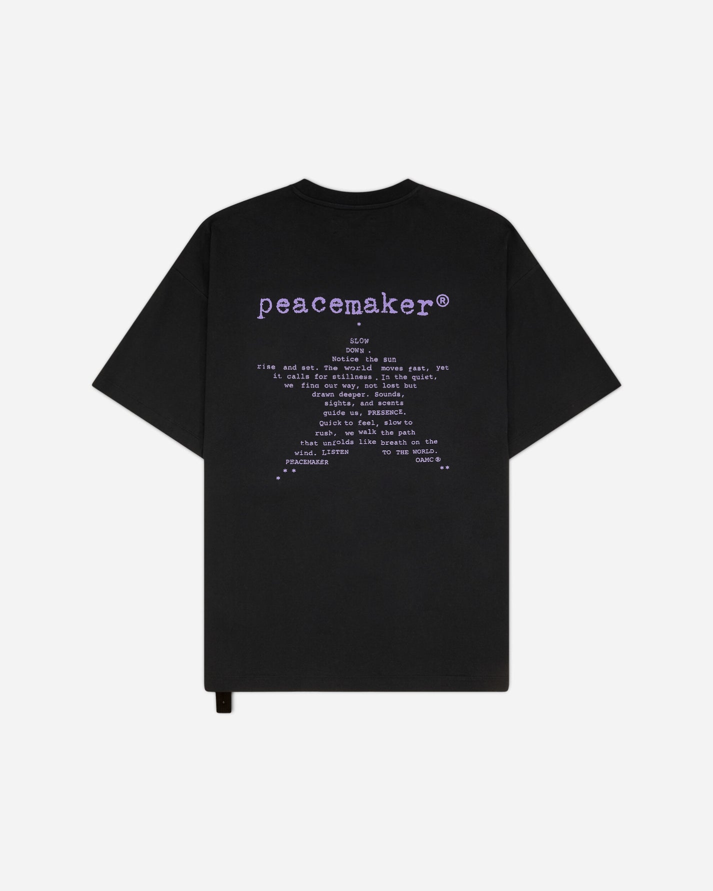 OAMC Peacemaker Loose Fit Tshirt Star  Print Black T-Shirts Top PCM2OT02LJE00299 99