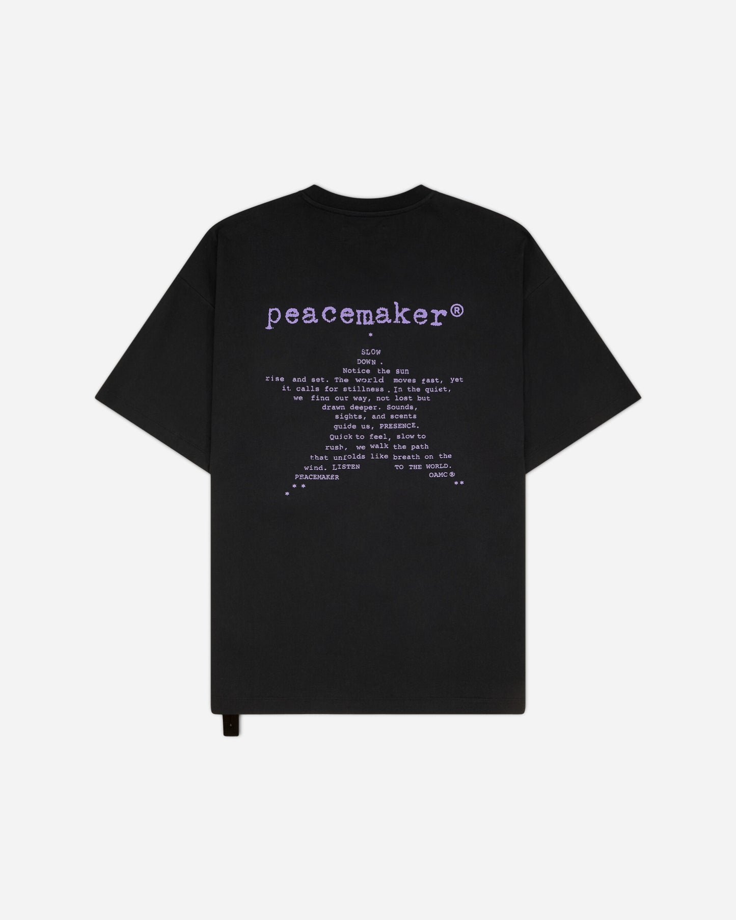 OAMC Peacemaker Loose Fit Tshirt Star  Print Black T-Shirts Top PCM2OT02LJE00299 99