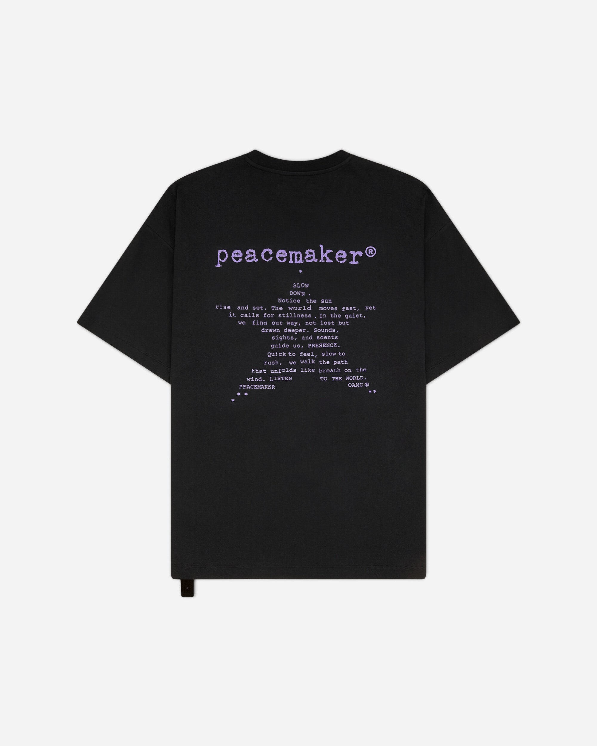 OAMC Peacemaker Loose Fit Tshirt Star  Print Black T-Shirts Top PCM2OT02LJE00299 99