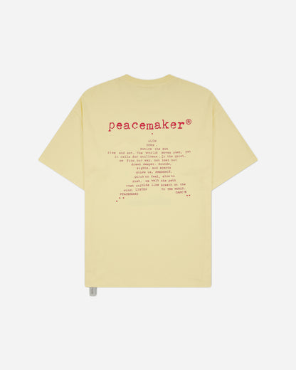 OAMC Peacemaker Loose Fit Tshirt Star  Print Light Yellow T-Shirts Top PCM2OT02LJE00214 14