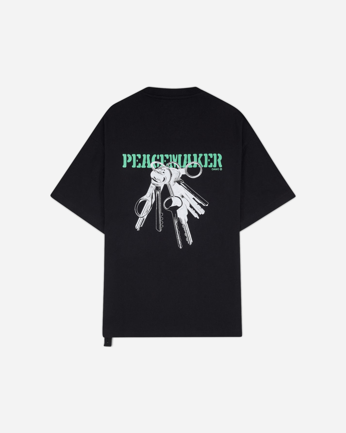 OAMC Peacemaker Oversize Tee  Keys Print Black T-Shirts Top PCM3OT02LJE002099 BLACK