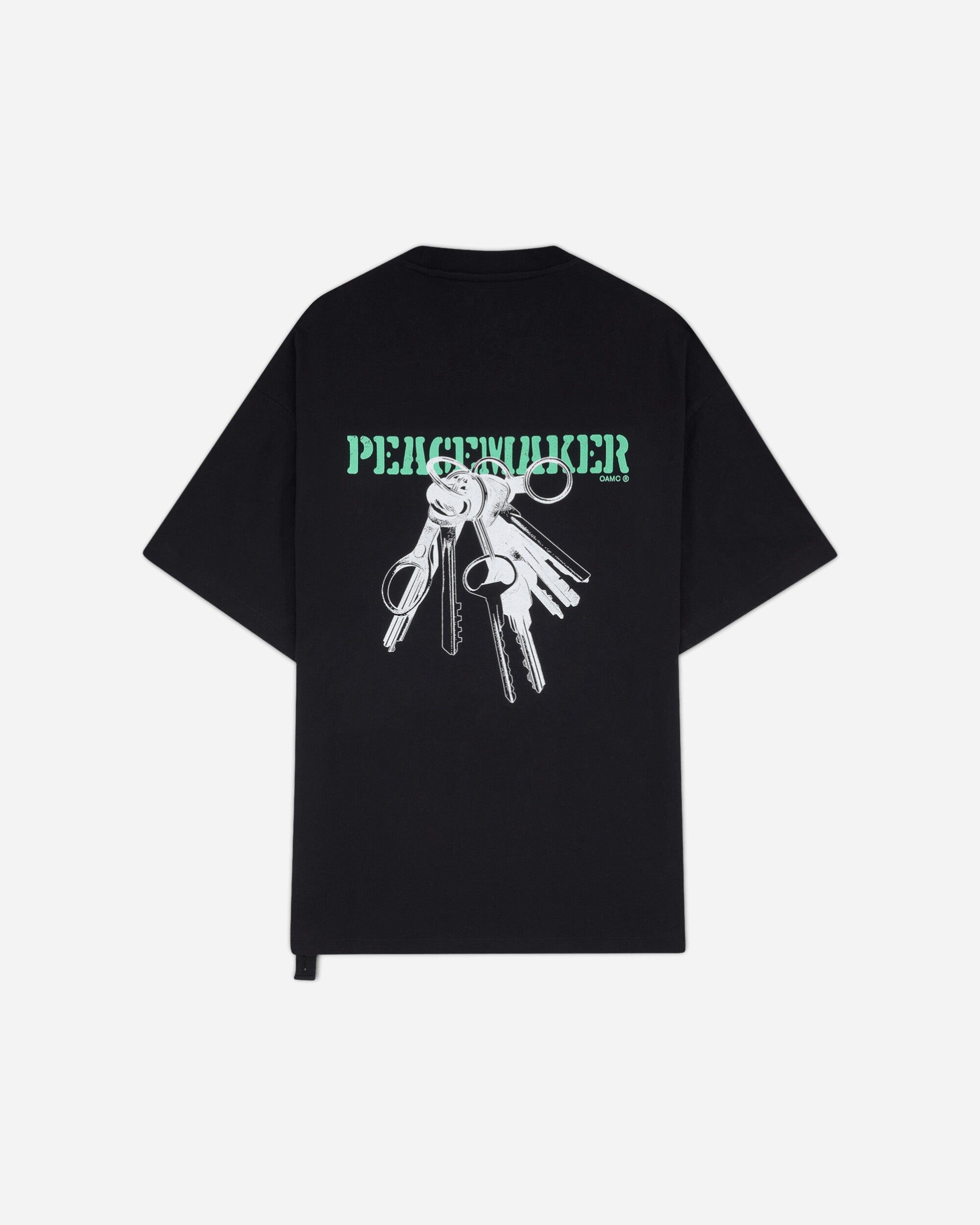 OAMC Peacemaker Oversize Tee  Keys Print Black T-Shirts Top PCM3OT02LJE002099 BLACK