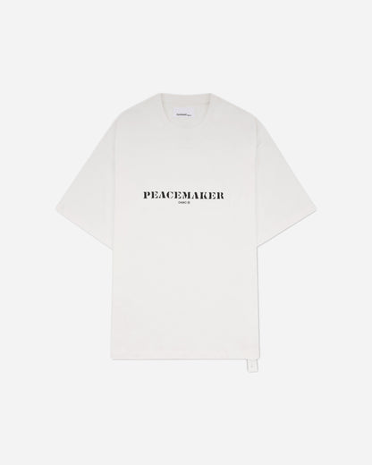OAMC Peacemaker Oversize Tee  Stencil Print White T-Shirts Top PCM3OT02DJE002001 WHITE