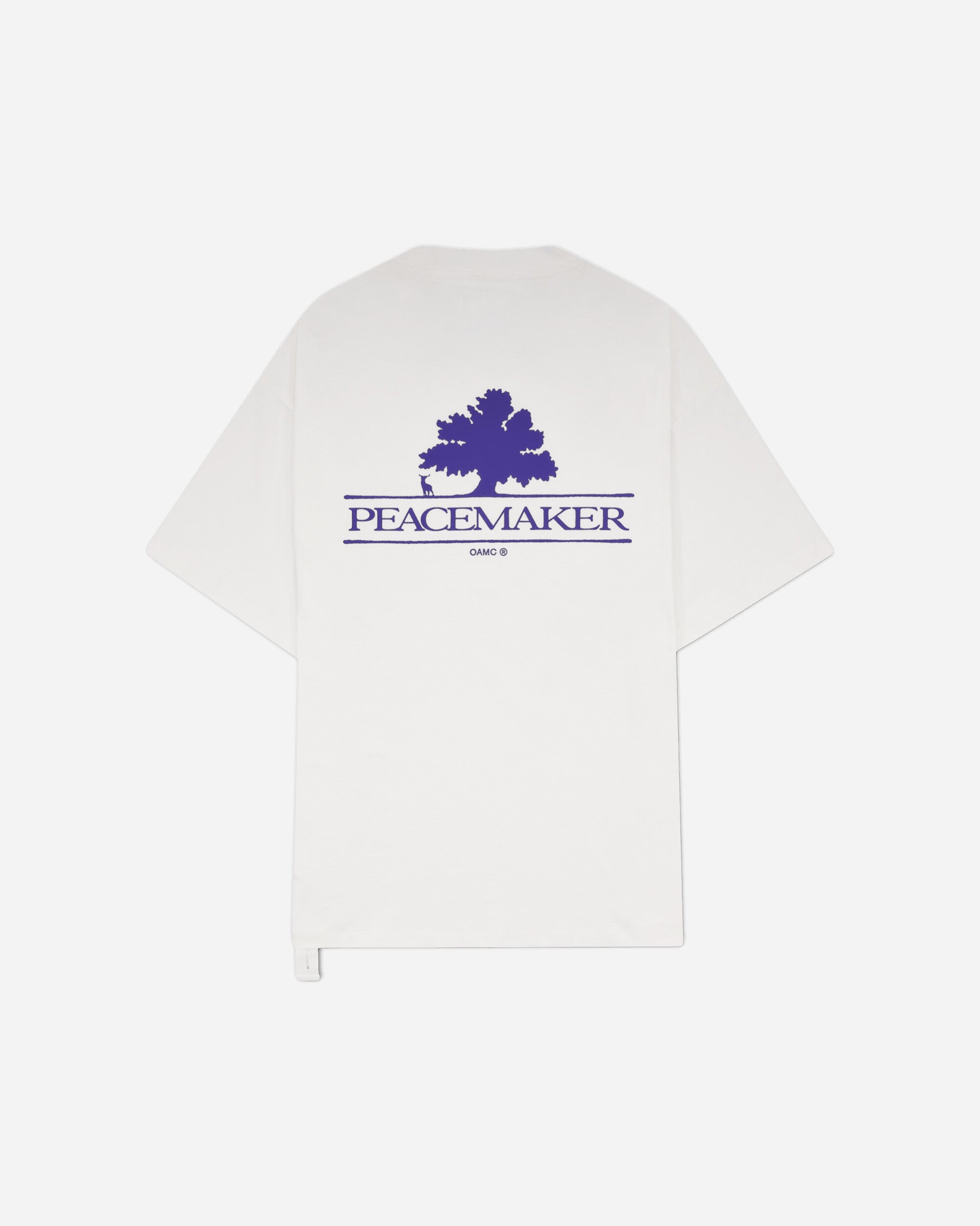 OAMC Peacemaker Oversize Tee  Tree Over Print White T-Shirts Top PCM3OT02MJE001001 WHITE