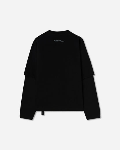 OAMC Peacemaker Peacemaker Leaf Double Layer Boxy Tshirt Black T-Shirts Top PCM1OT05QJE003099 BLK