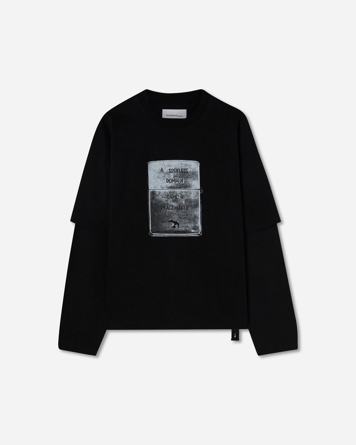 OAMC Peacemaker Peacemaker Lighter Double Layer Boxy Tshirt Black T-Shirts Top PCM1OT05RJE003099 BLK