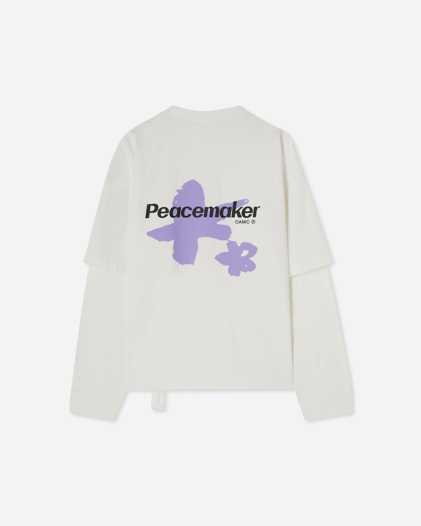 OAMC Peacemaker Peacemaker Painted Double Layer Boxy Tshirt Snow White T-Shirts Top PCM1OT05NJE003002 WHT
