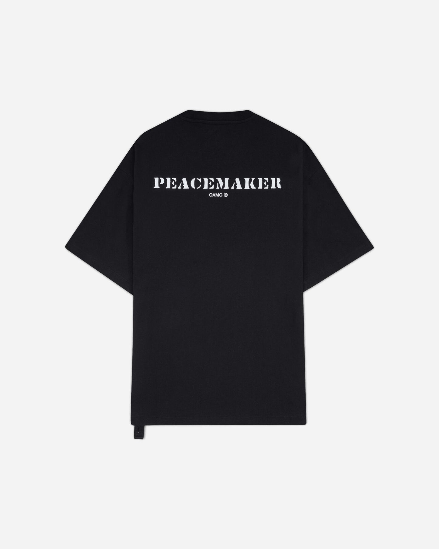 OAMC Peacemaker Pocket Tee  Stencil Print Black T-Shirts Top PCM3OT03DJE001099 BLACK