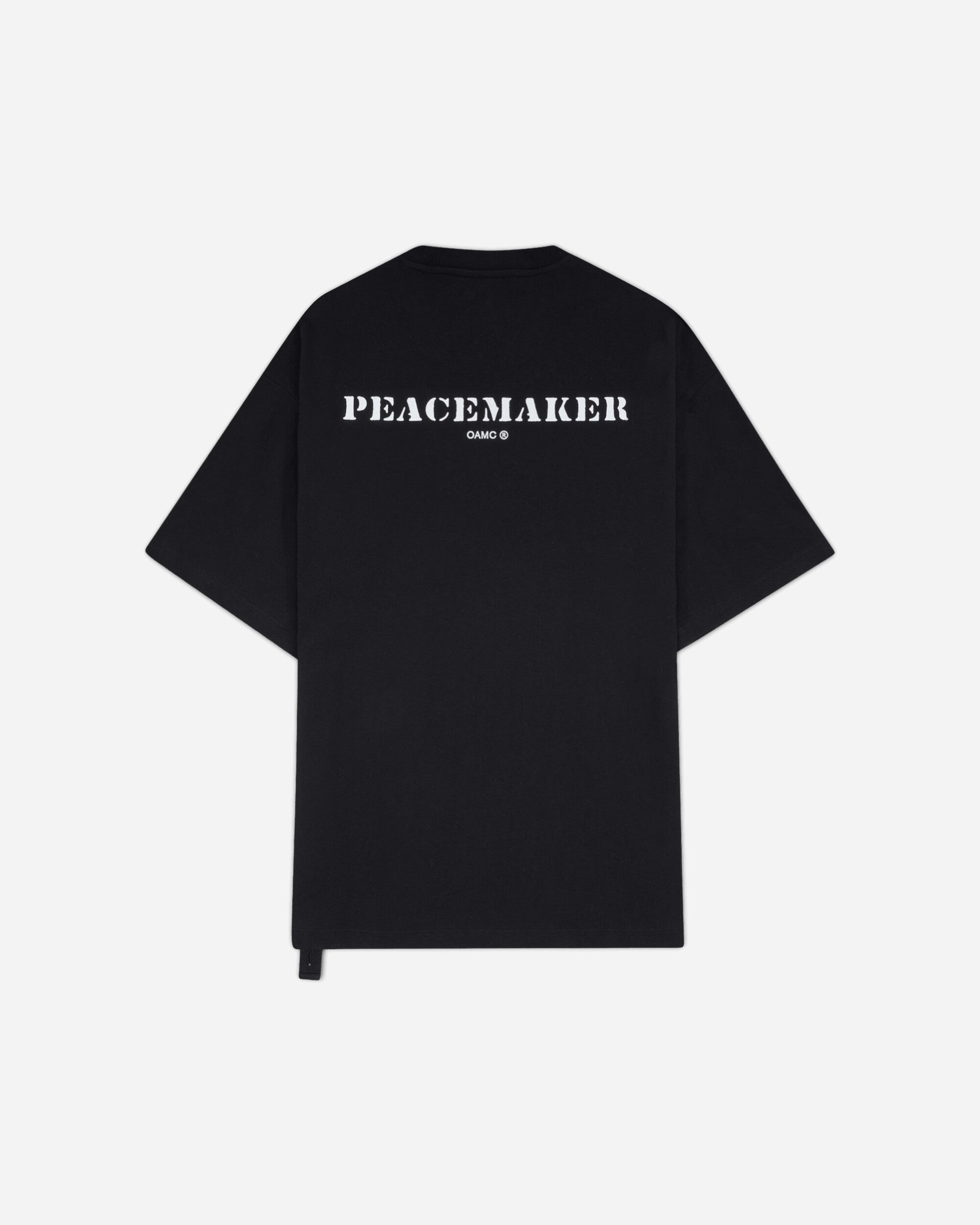 OAMC Peacemaker Pocket Tee  Stencil Print Black T-Shirts Top PCM3OT03DJE001099 BLACK