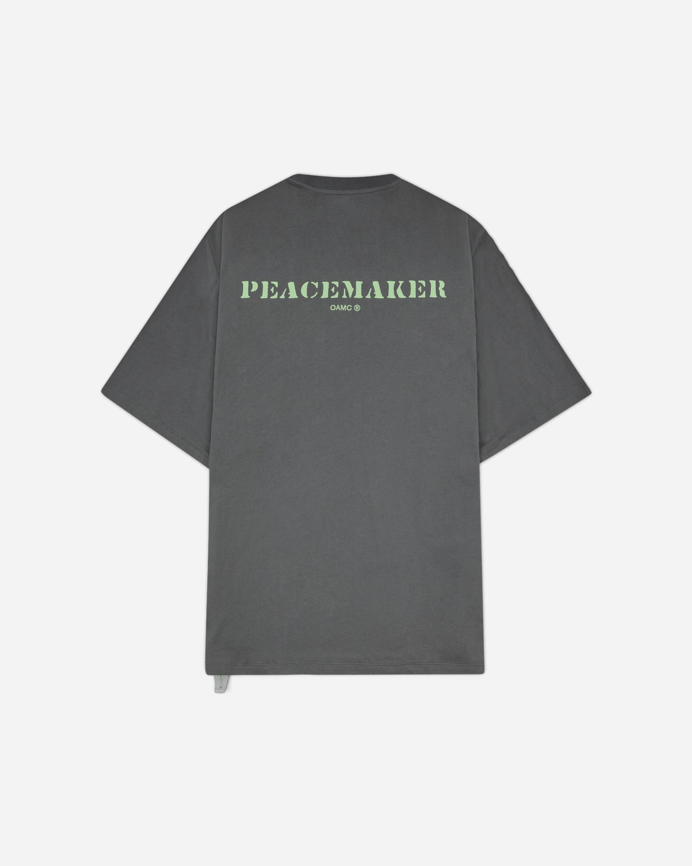 OAMC Peacemaker Pocket Tee  Stencil Print Gray T-Shirts Top PCM3OT03DJE001095 GRAY