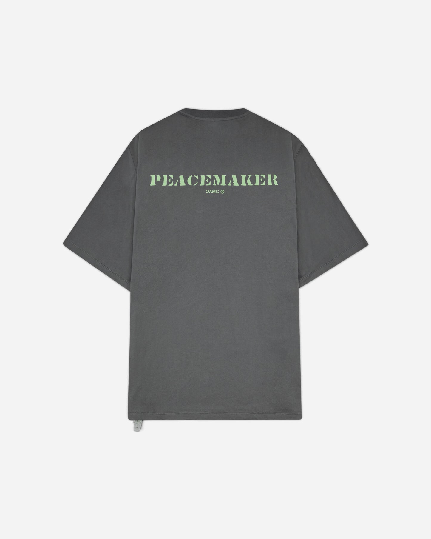 OAMC Peacemaker Pocket Tee  Stencil Print Gray T-Shirts Top PCM3OT03DJE001095 GRAY