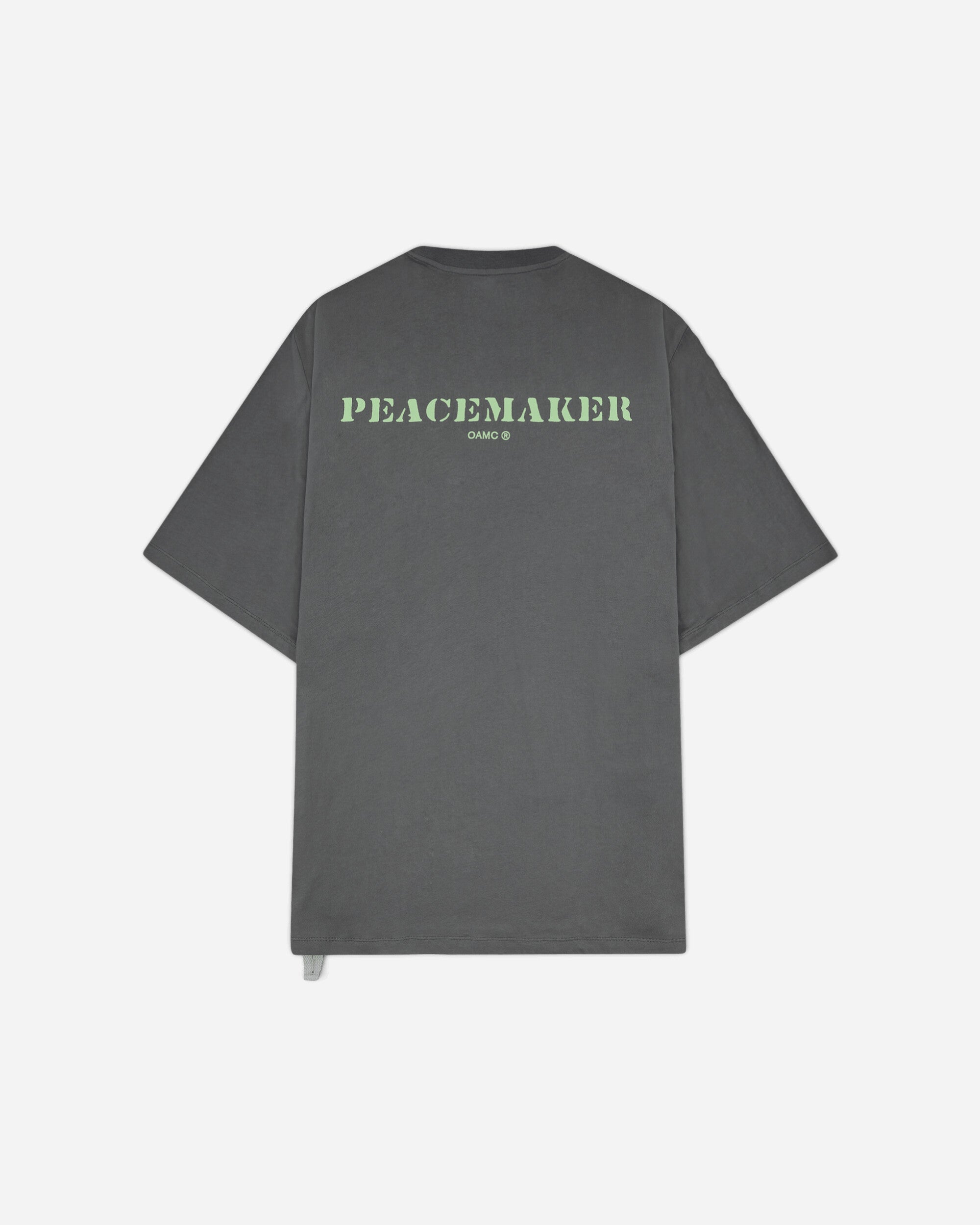 OAMC Peacemaker Pocket Tee  Stencil Print Gray T-Shirts Top PCM3OT03DJE001095 GRAY