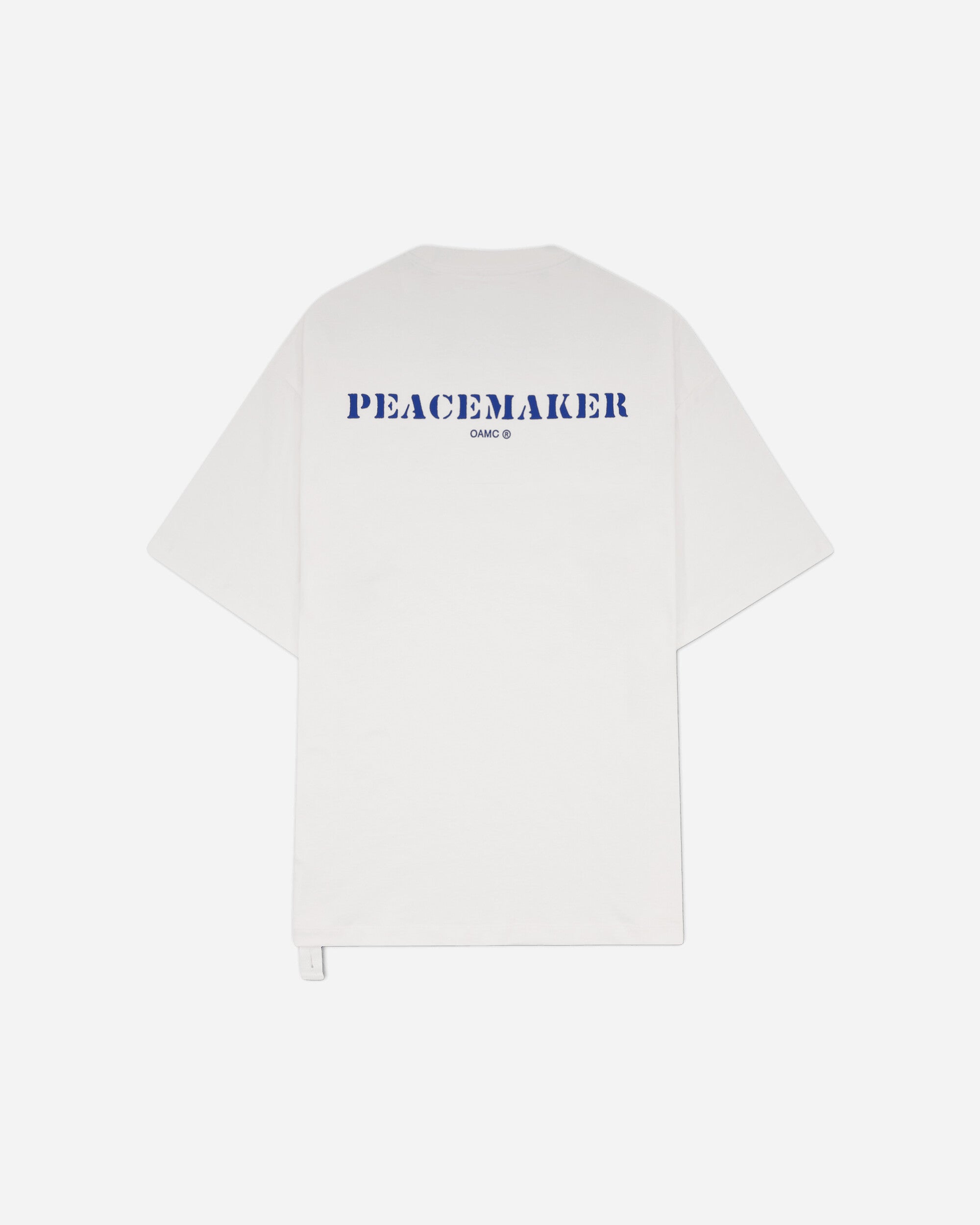 OAMC Peacemaker Pocket Tee  Stencil Print White T-Shirts Top PCM3OT03DJE001001 WHITE