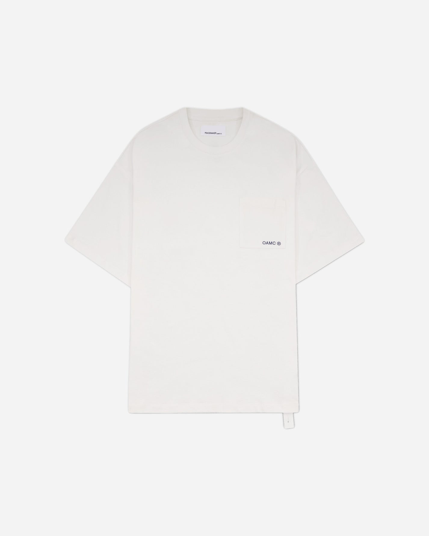 OAMC Peacemaker Pocket Tee  Stencil Print White T-Shirts Top PCM3OT03DJE001001 WHITE
