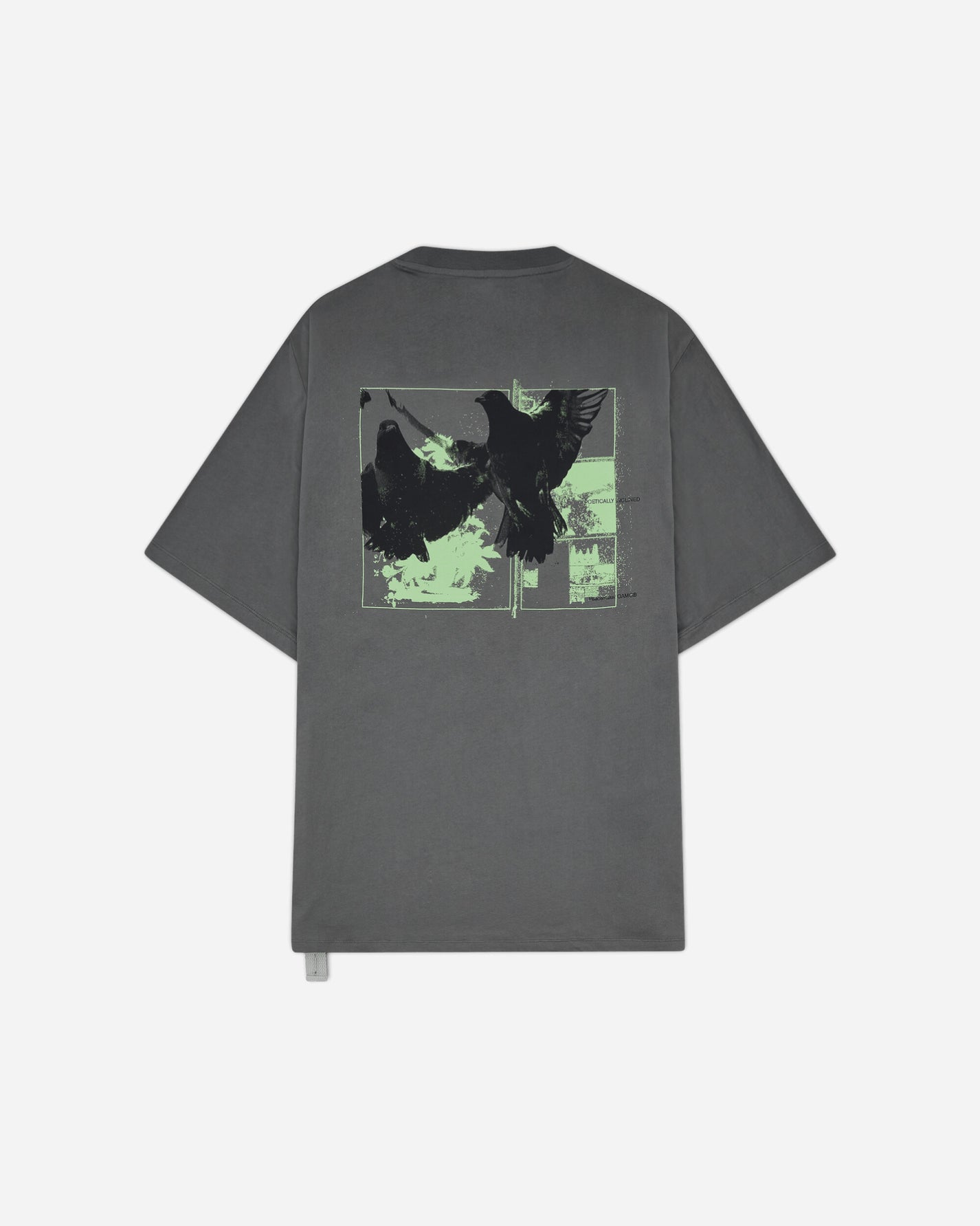 OAMC Peacemaker Regular Tee  Birds Print Gray T-Shirts Top PCM3OT01BJE001095 GRAY