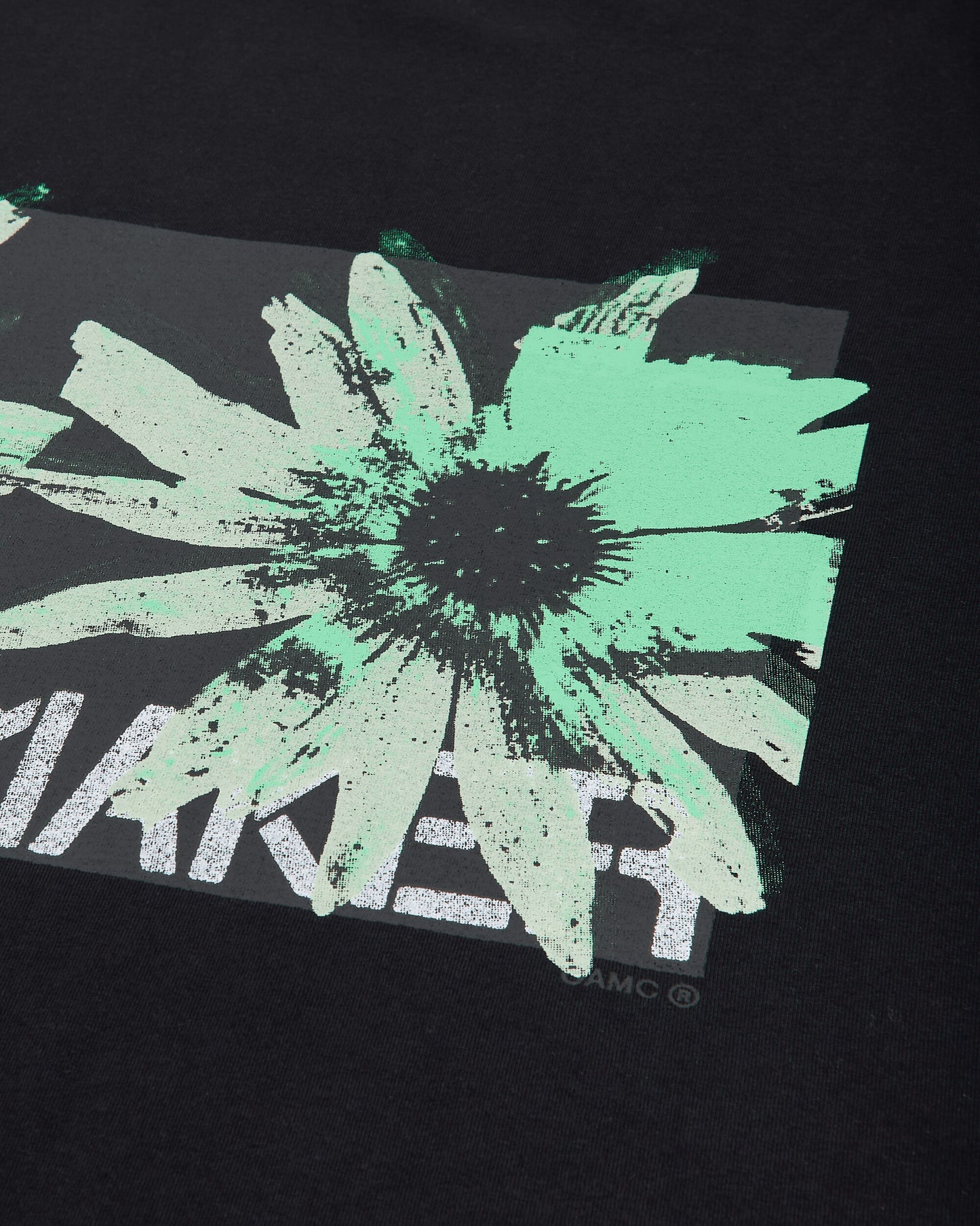 OAMC Peacemaker Regular Tee  Flower Print Black T-Shirts Top PCM3OT01EJE001099 BLACK