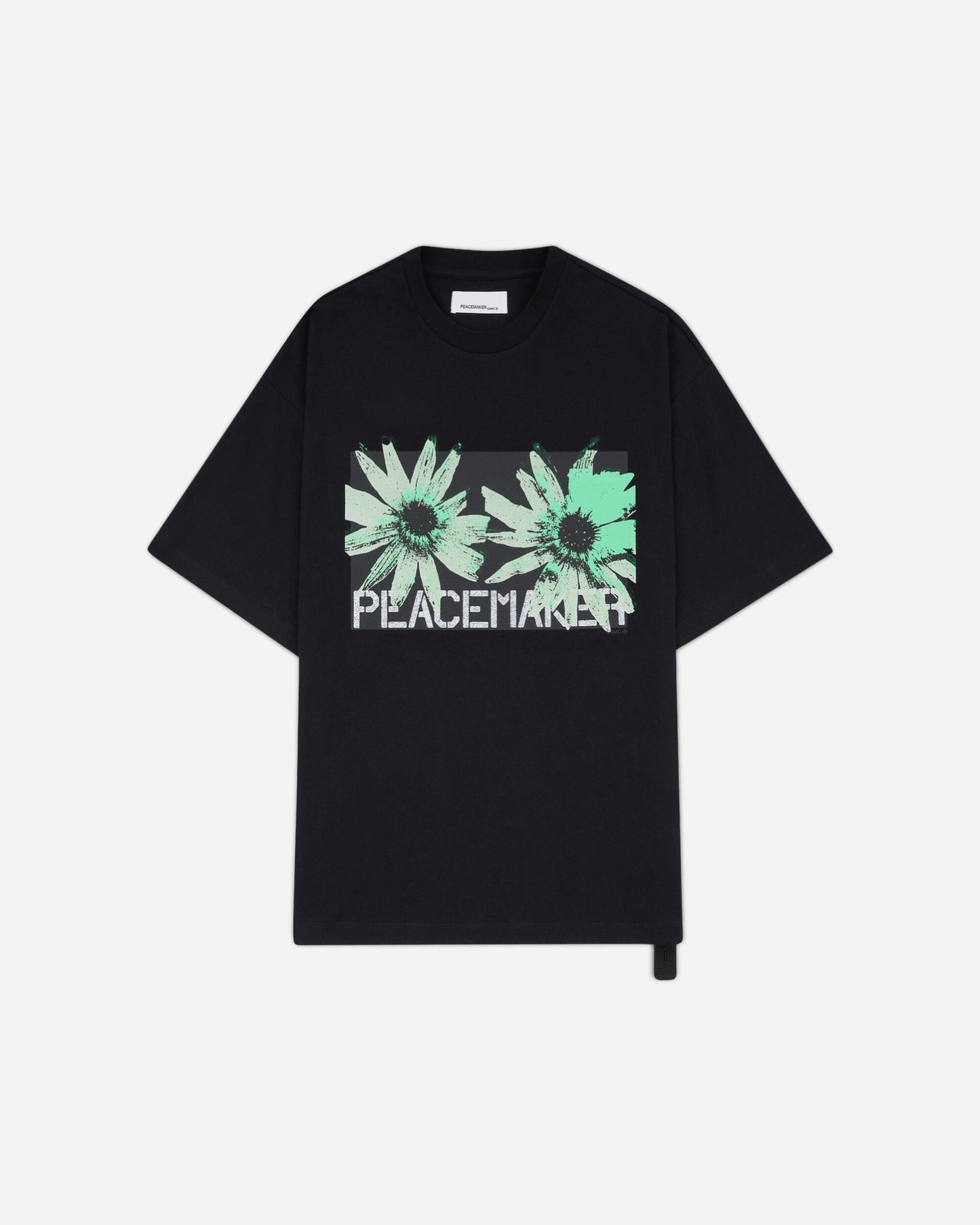 OAMC Peacemaker Regular Tee  Flower Print Black T-Shirts Top PCM3OT01EJE001099 BLACK