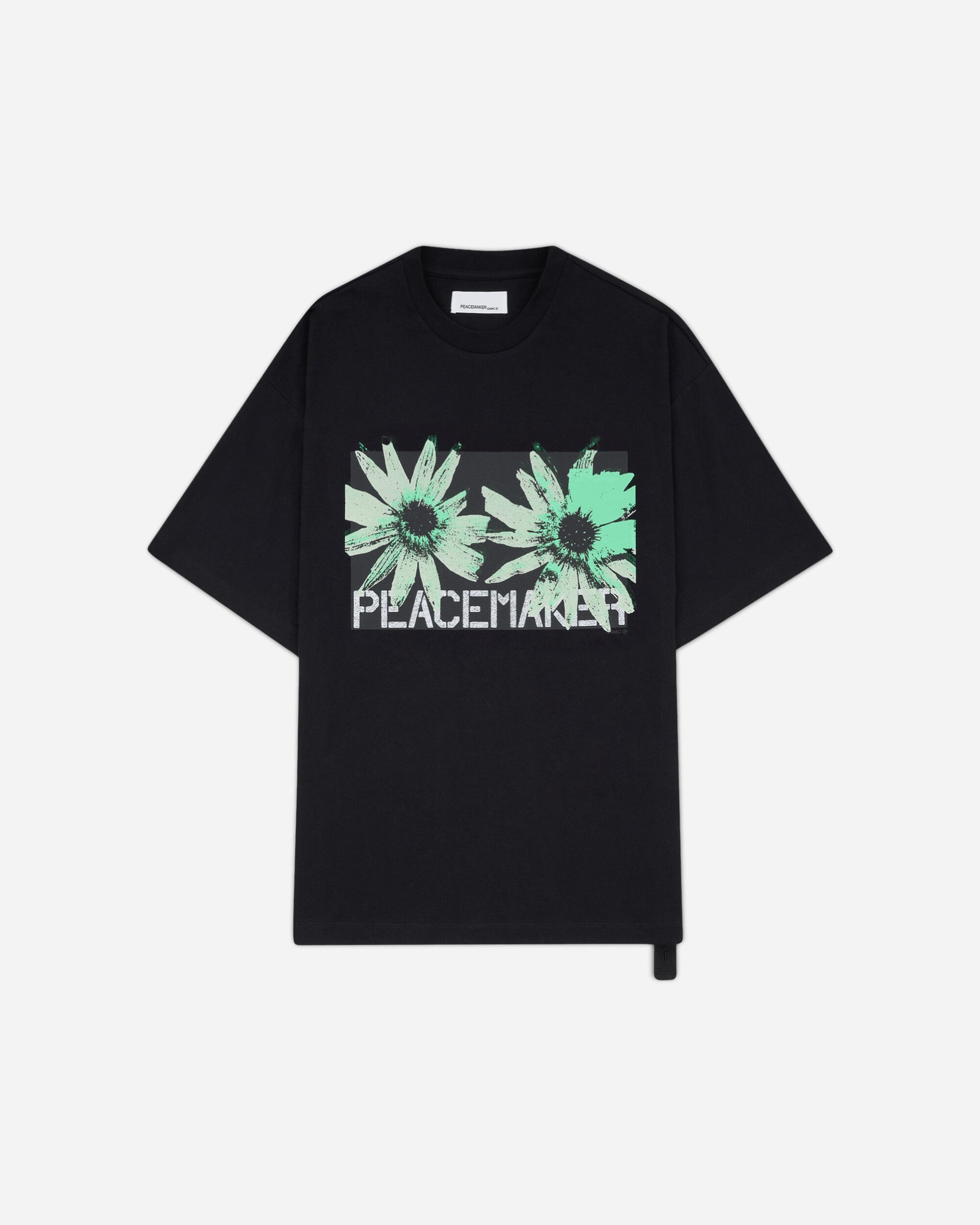 OAMC Peacemaker Regular Tee  Flower Print Black T-Shirts Top PCM3OT01EJE001099 BLACK